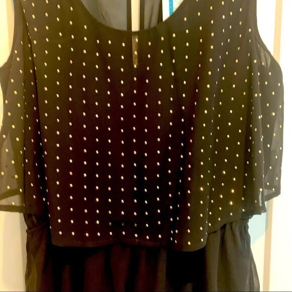 NWT! Ya Los Angeles Black Bedazzled Romper Women’s Size Medium (M) - Picture 7 of 11
